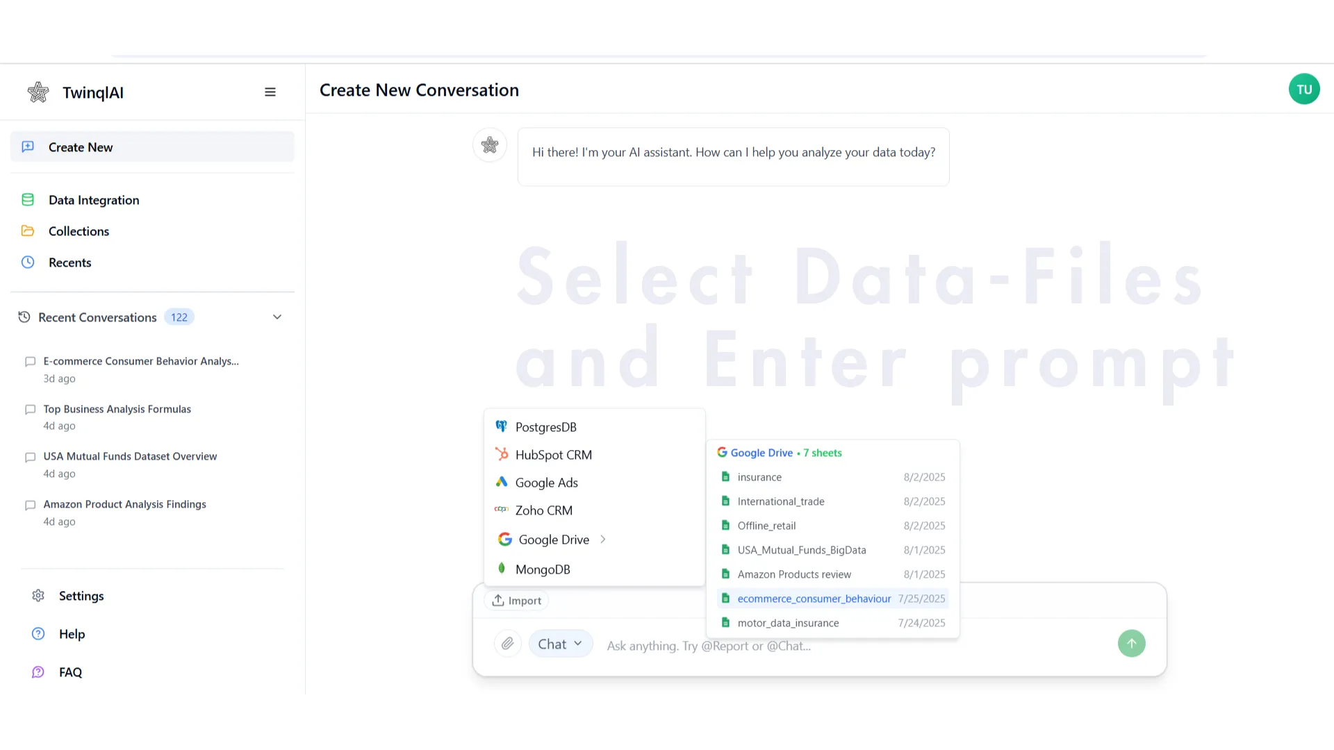 Select Files and Add Prompt