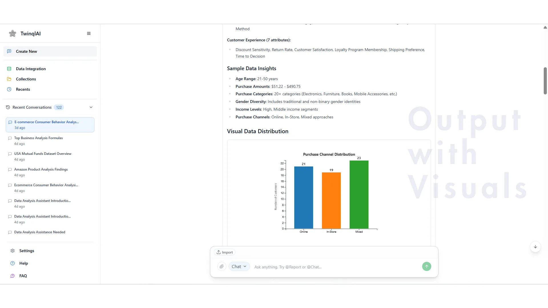 Get Outputs in Textual and Visual Format